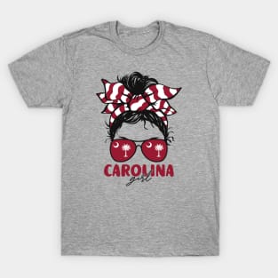 Proud Carolina Girl Letting My Roots Show // Messy Hair Don't Care South Carolina T-Shirt